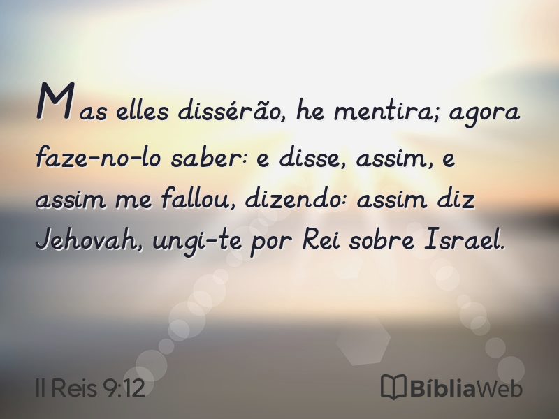 II Reis 9:12 em imagem para compartilhar