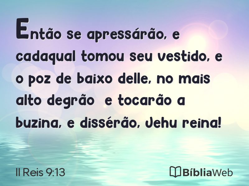 II Reis 9:13 em imagem para compartilhar