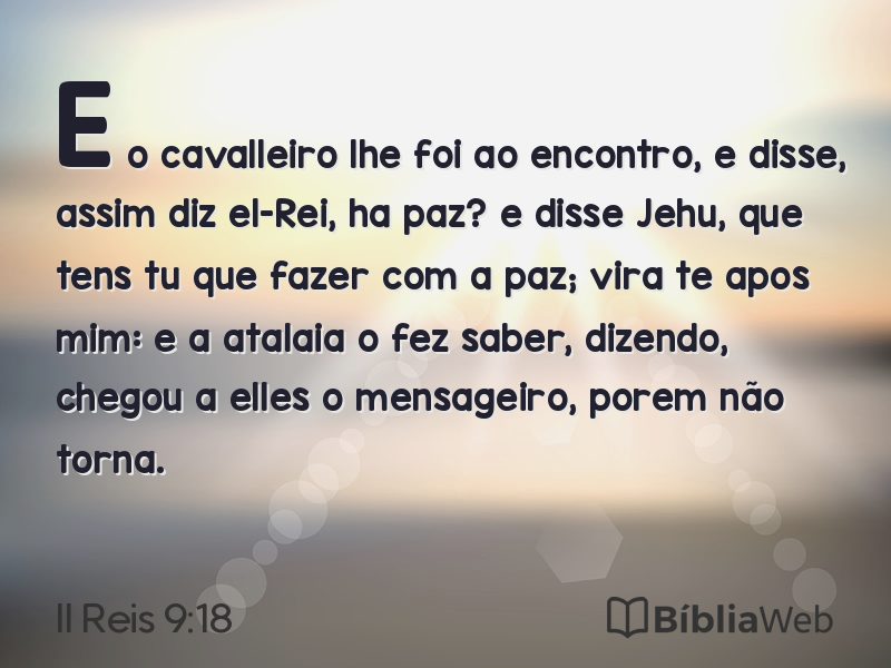 II Reis 9:18 em imagem para compartilhar