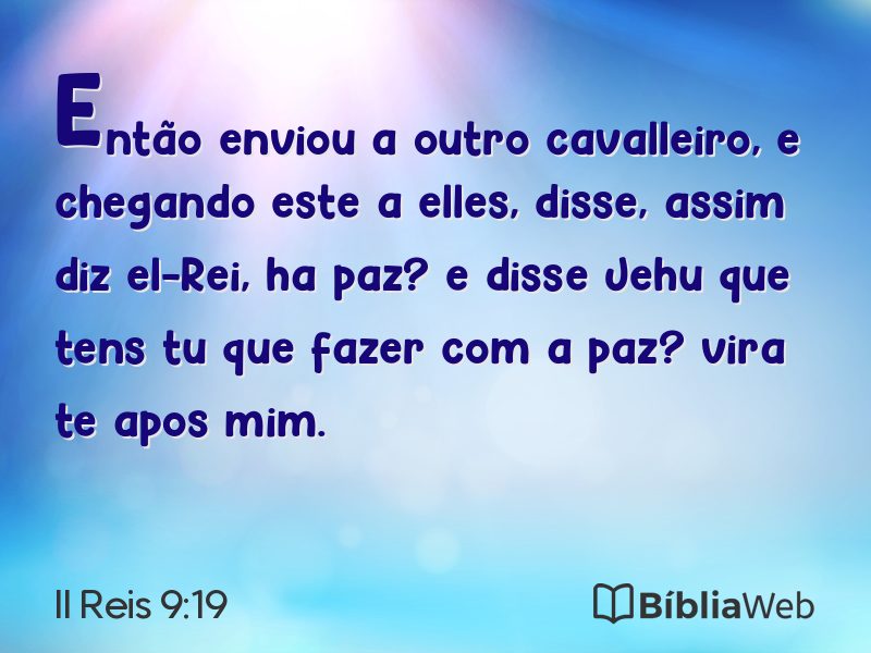 II Reis 9:19 em imagem para compartilhar