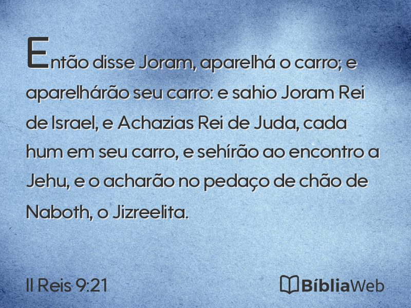 II Reis 9:21 em imagem para compartilhar