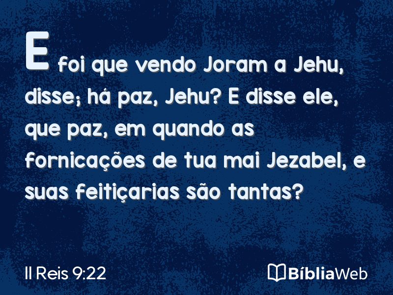 II Reis 9:22 em imagem para compartilhar