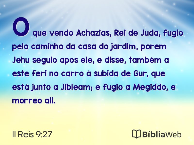 II Reis 9:27 em imagem para compartilhar