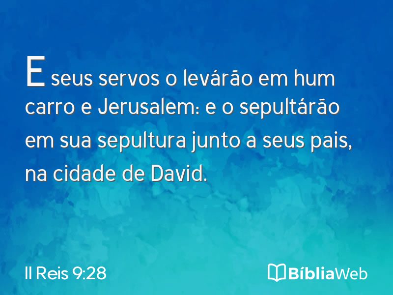II Reis 9:28 em imagem para compartilhar