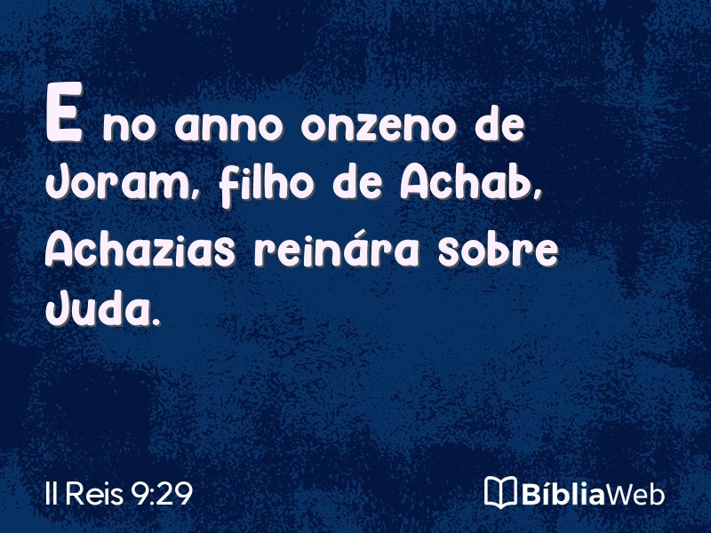 II Reis 9:29 em imagem para compartilhar