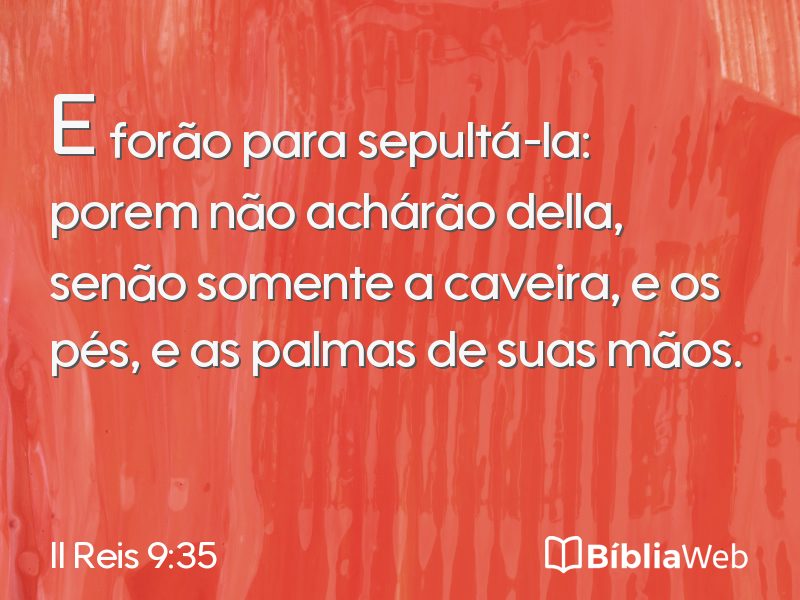 II Reis 9:35 em imagem para compartilhar