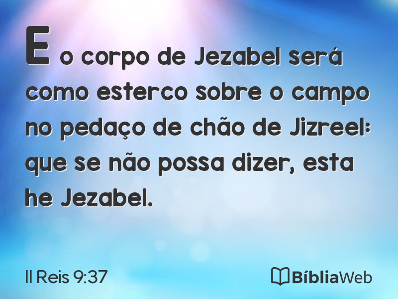 II Reis 9:37 em imagem para compartilhar