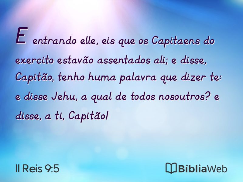 II Reis 9:5 em imagem para compartilhar