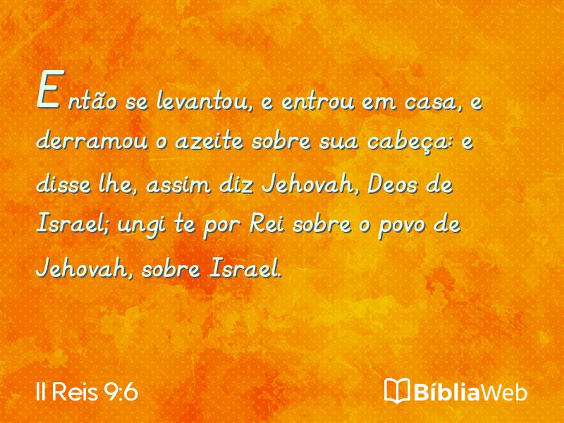 II Reis 9:6 em imagem para compartilhar