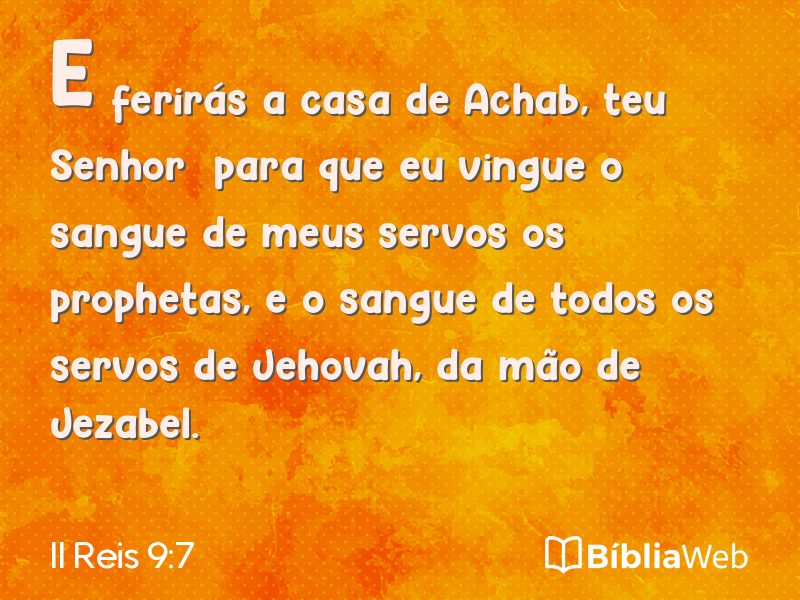 II Reis 9:7 em imagem para compartilhar