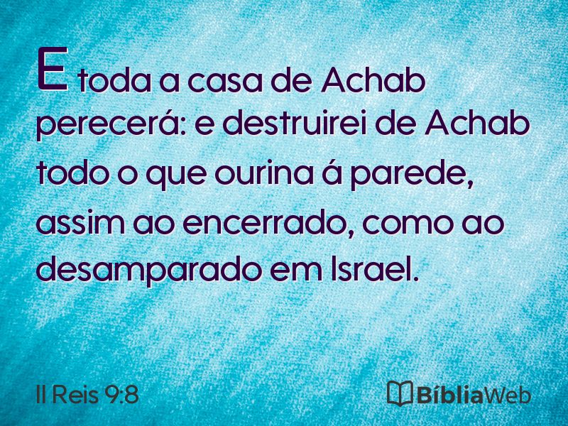 II Reis 9:8 em imagem para compartilhar