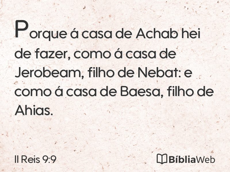 II Reis 9:9 em imagem para compartilhar