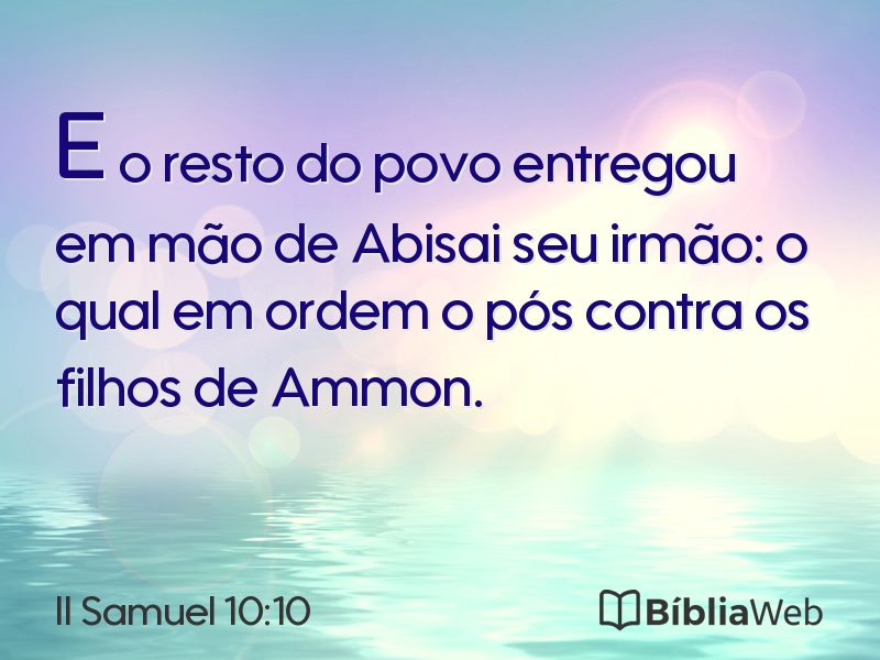 II Samuel 10:10 em imagem para compartilhar