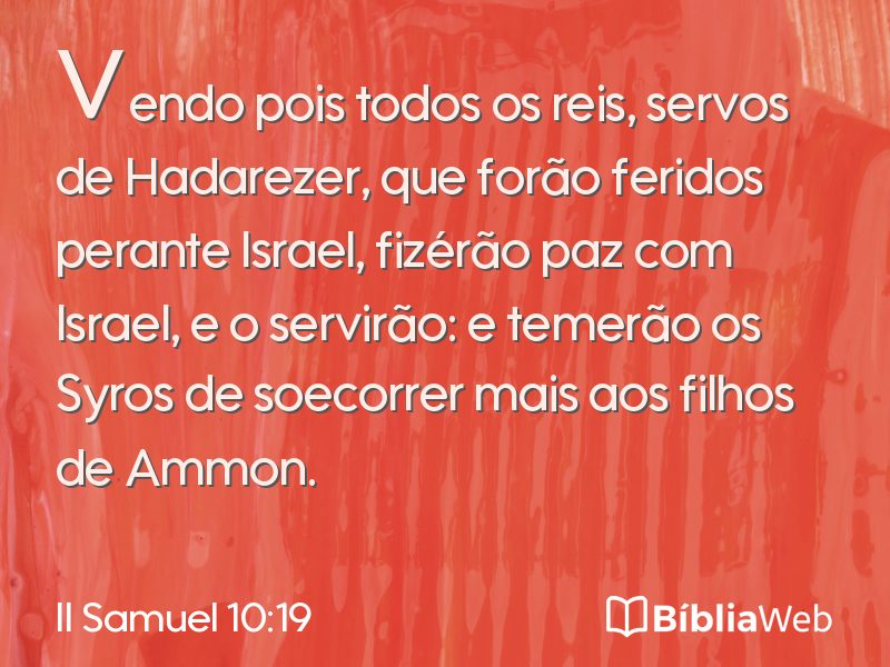 II Samuel 10:19 em imagem para compartilhar