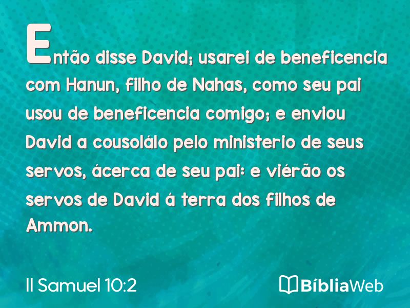 II Samuel 10:2 em imagem para compartilhar