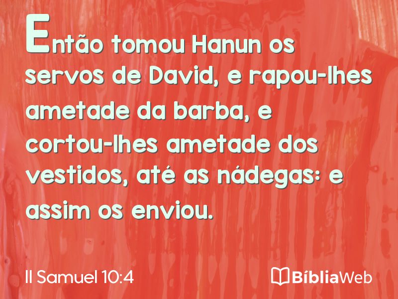 II Samuel 10:4 em imagem para compartilhar