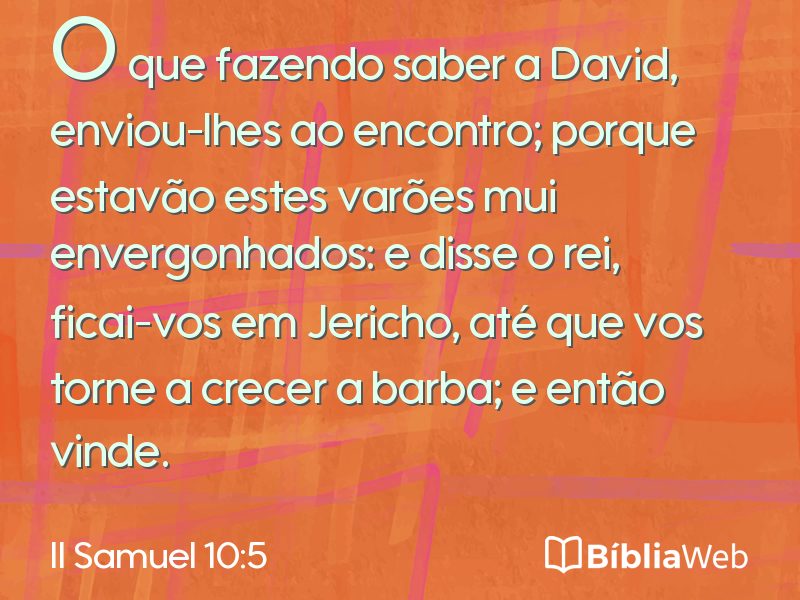 II Samuel 10:5 em imagem para compartilhar