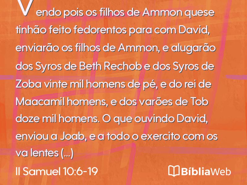 II Samuel 10:6-19 em imagem para compartilhar
