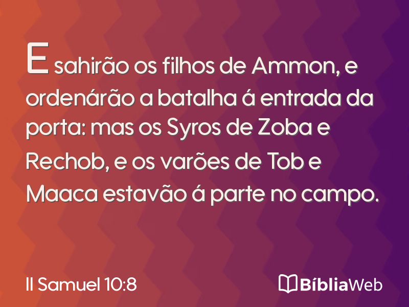 II Samuel 10:8 em imagem para compartilhar