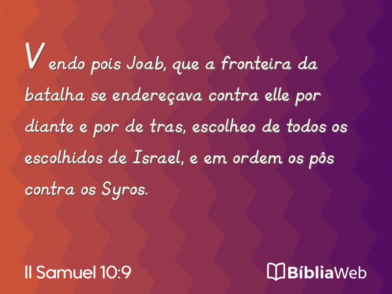 II Samuel 10:9 em imagem para compartilhar
