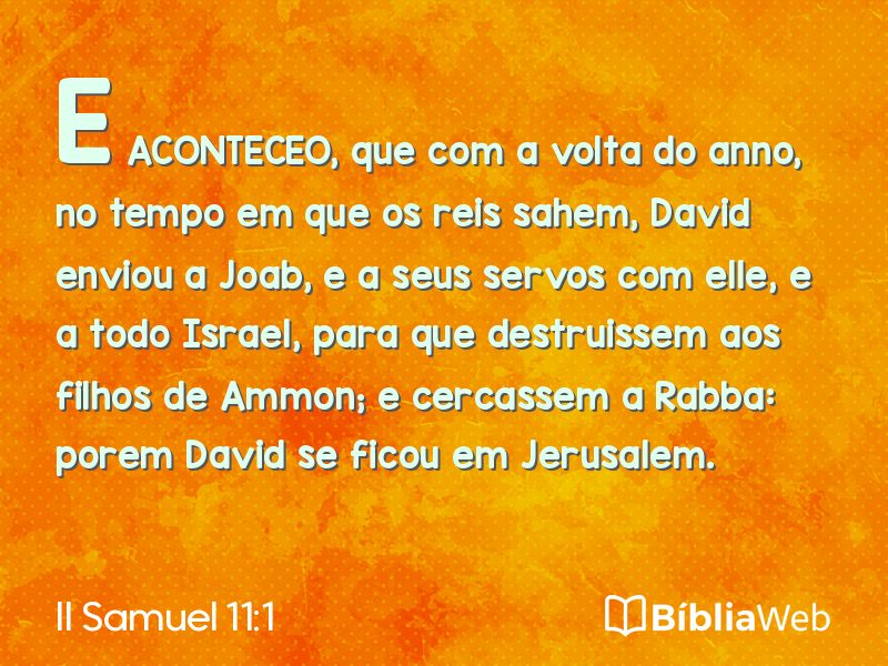 II Samuel 11:1 em imagem para compartilhar