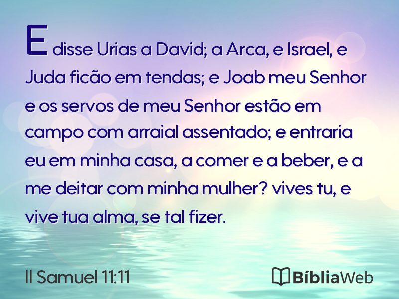 II Samuel 11:11 em imagem para compartilhar