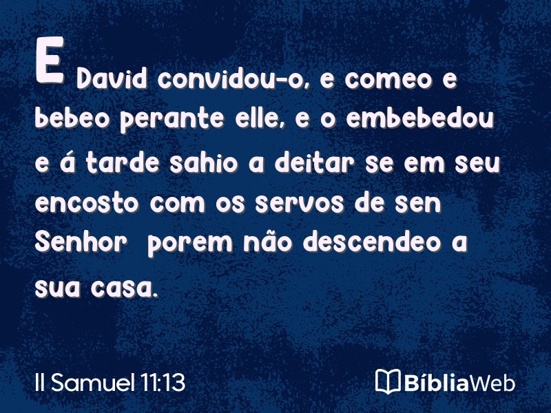 II Samuel 11:13 em imagem para compartilhar