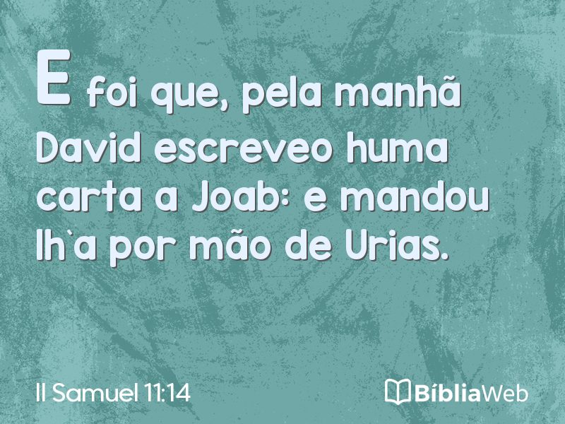 II Samuel 11:14 em imagem para compartilhar