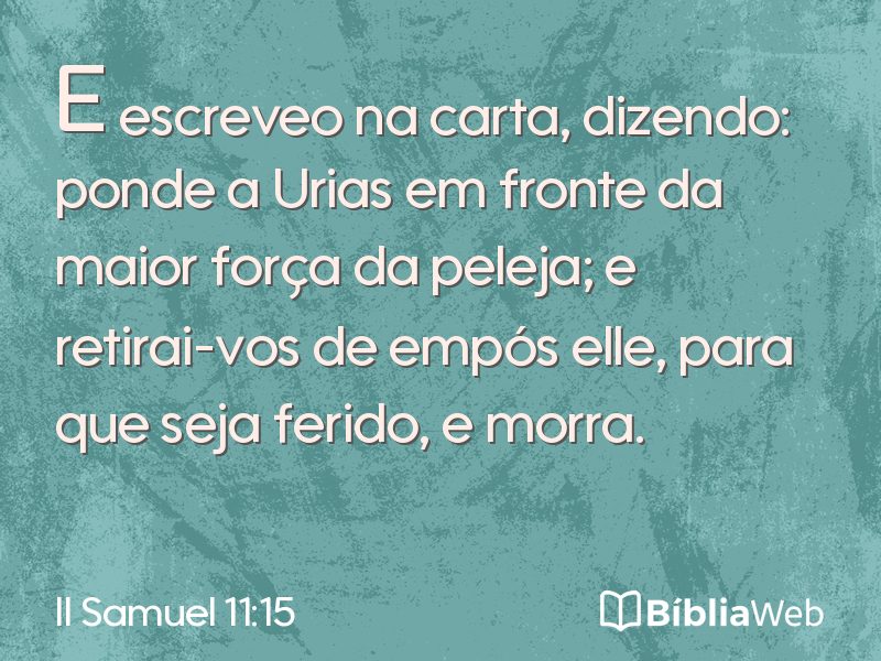 II Samuel 11:15 em imagem para compartilhar