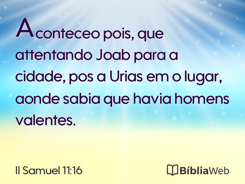 II Samuel 11:16 em imagem para compartilhar
