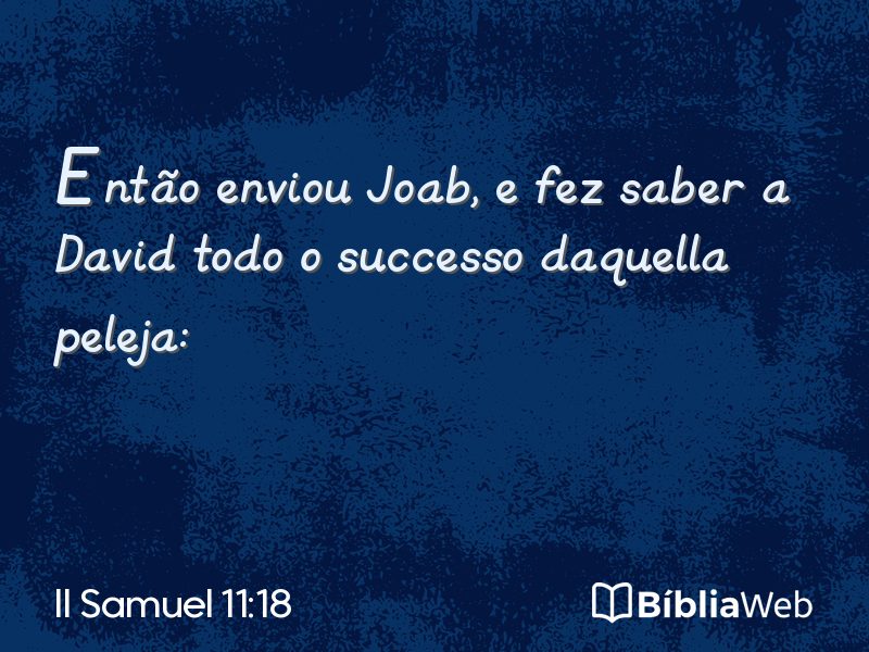 II Samuel 11:18 em imagem para compartilhar