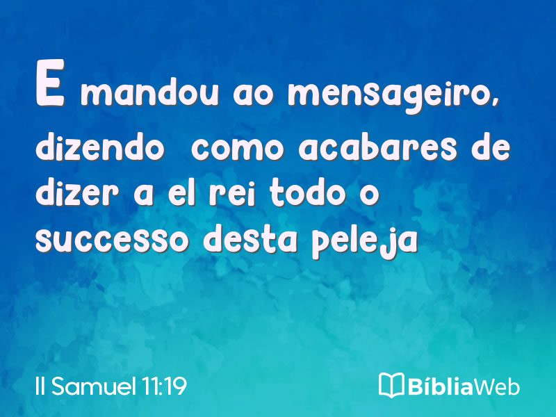 II Samuel 11:19 em imagem para compartilhar