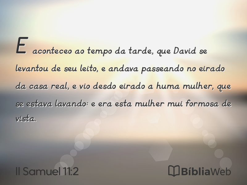 II Samuel 11:2 em imagem para compartilhar