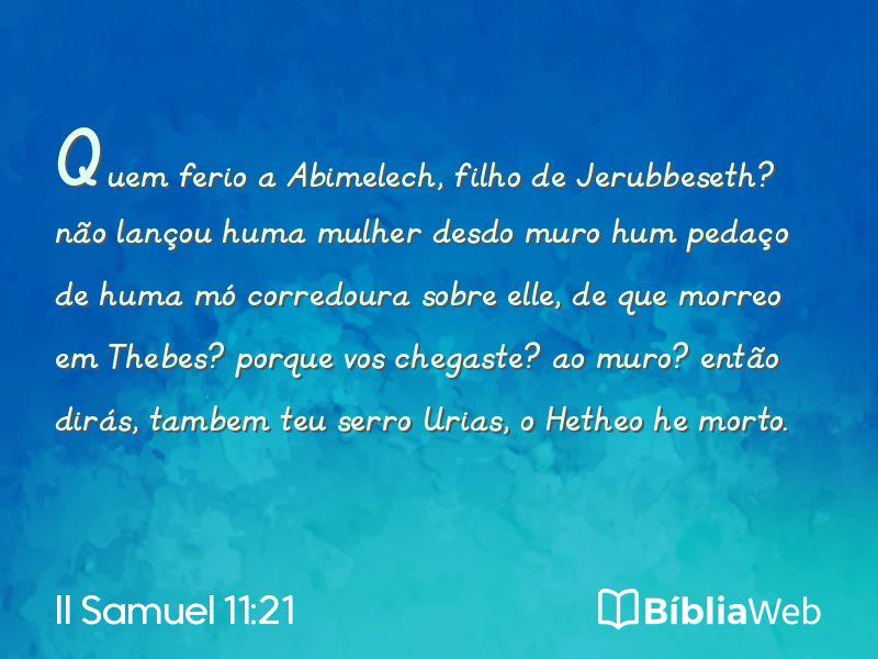 II Samuel 11:21 em imagem para compartilhar