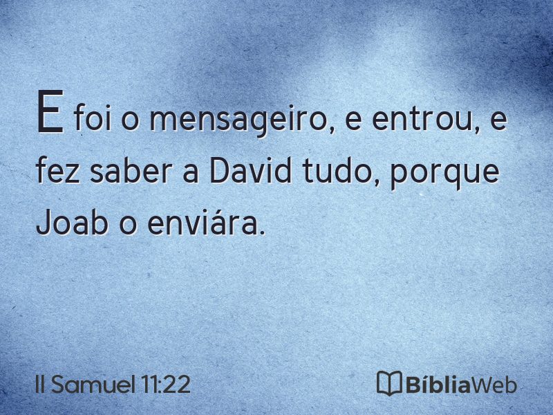 II Samuel 11:22 em imagem para compartilhar