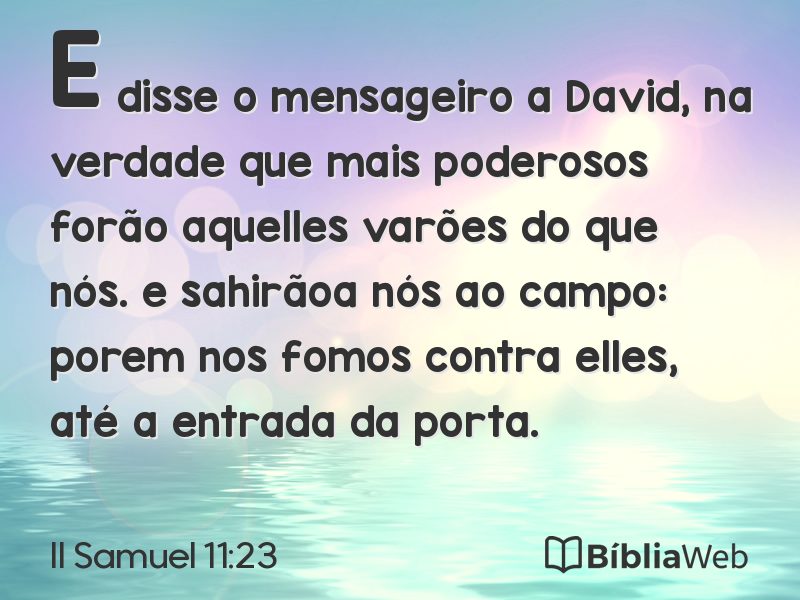II Samuel 11:23 em imagem para compartilhar