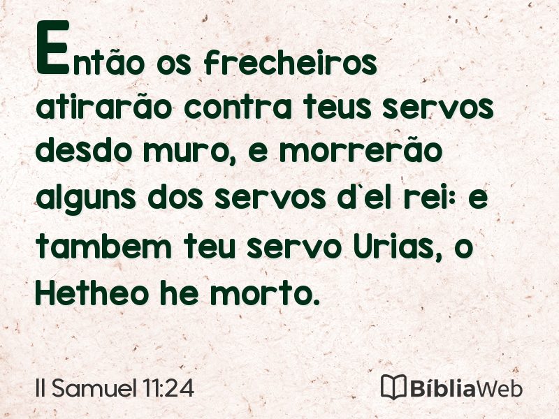 II Samuel 11:24 em imagem para compartilhar