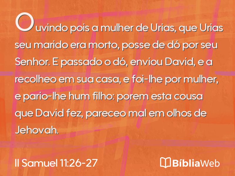 II Samuel 11:26-27 em imagem para compartilhar
