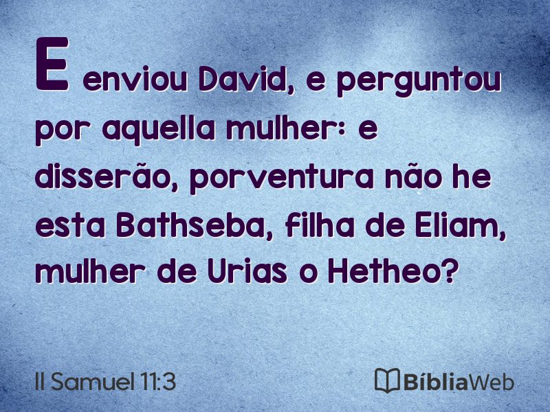 II Samuel 11:3 em imagem para compartilhar