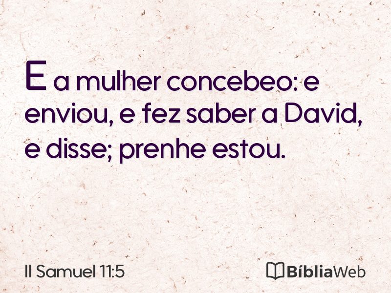 II Samuel 11:5 em imagem para compartilhar