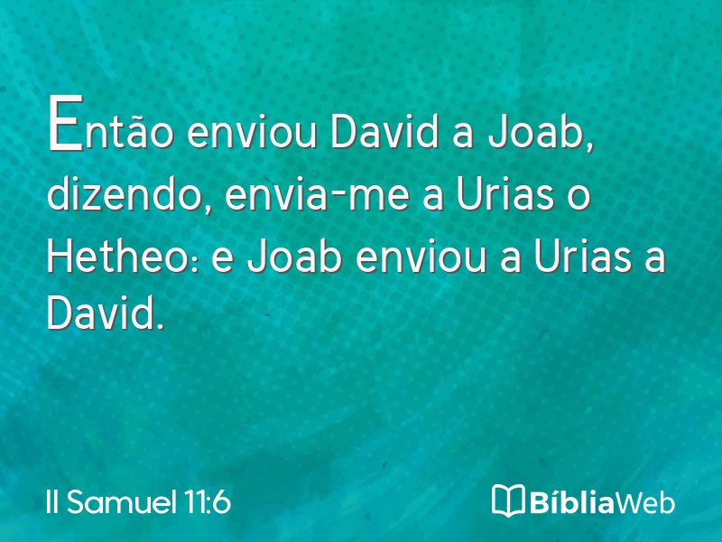 II Samuel 11:6 em imagem para compartilhar