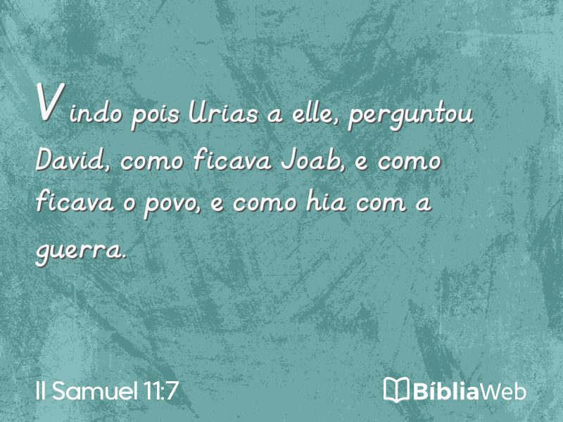 II Samuel 11:7 em imagem para compartilhar