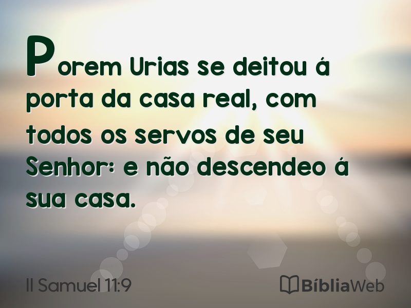 II Samuel 11:9 em imagem para compartilhar