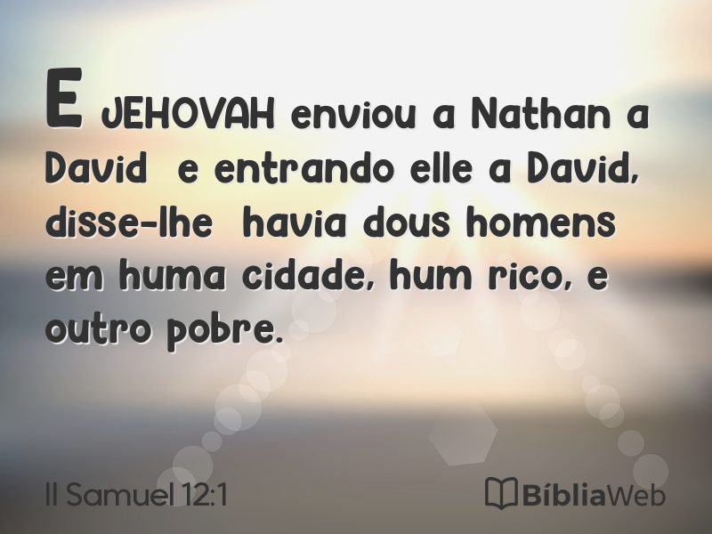 II Samuel 12:1 em imagem para compartilhar