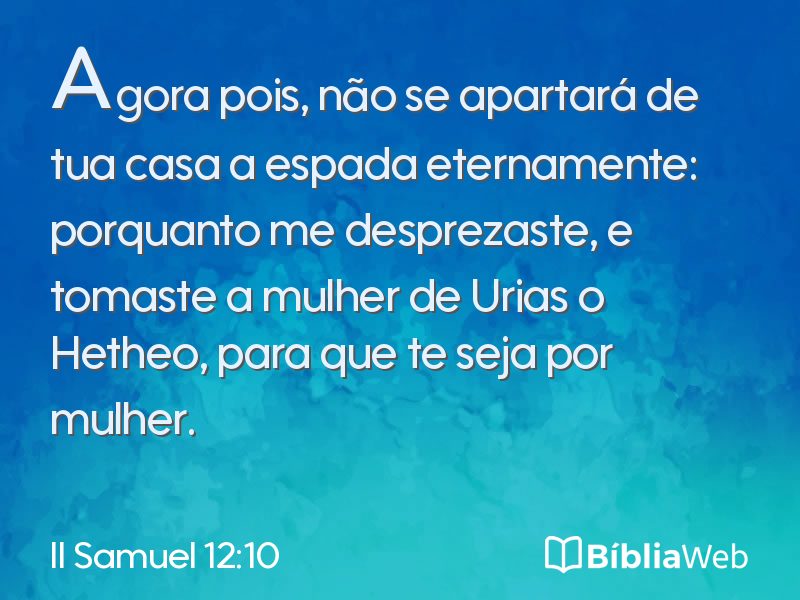 II Samuel 12:10 em imagem para compartilhar