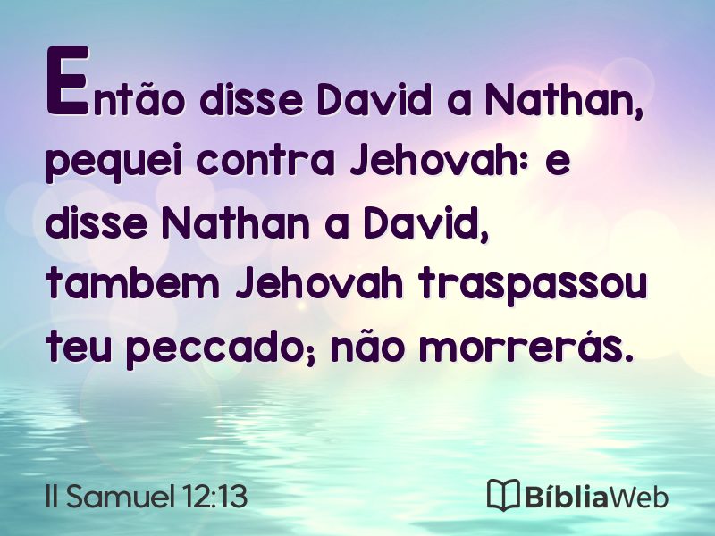 II Samuel 12:13 em imagem para compartilhar