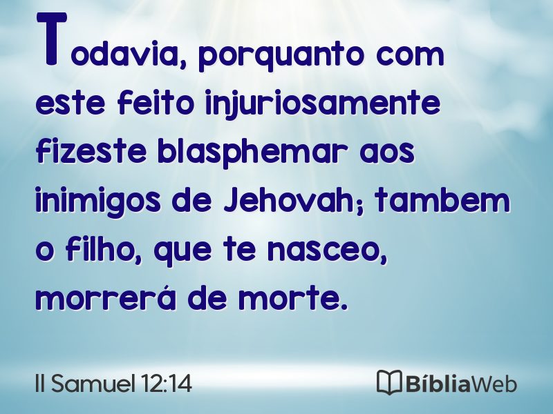 II Samuel 12:14 em imagem para compartilhar