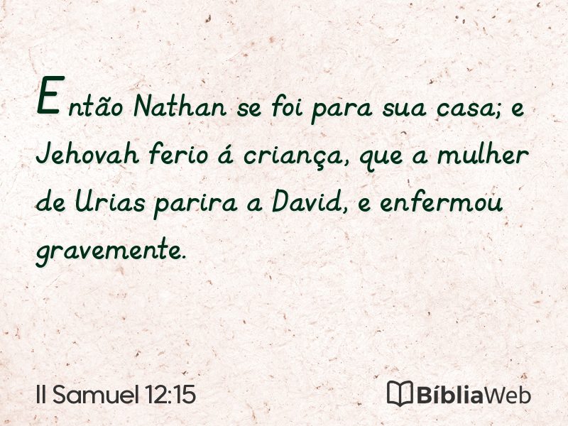 II Samuel 12:15 em imagem para compartilhar