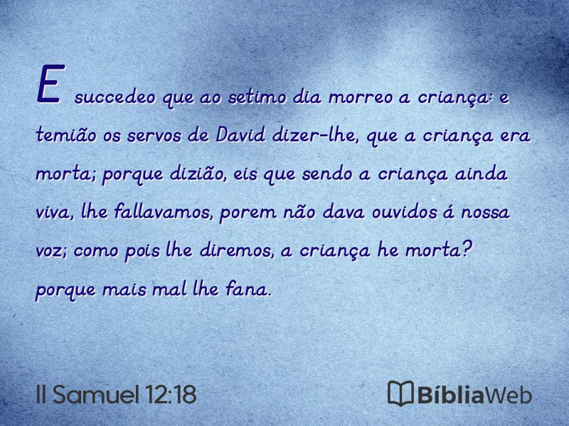 II Samuel 12:18 em imagem para compartilhar