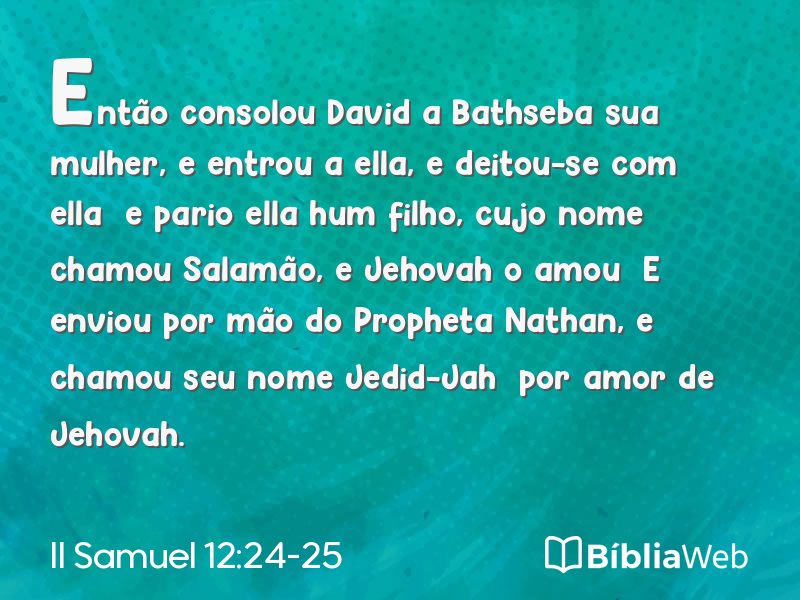 II Samuel 12:24-25 em imagem para compartilhar